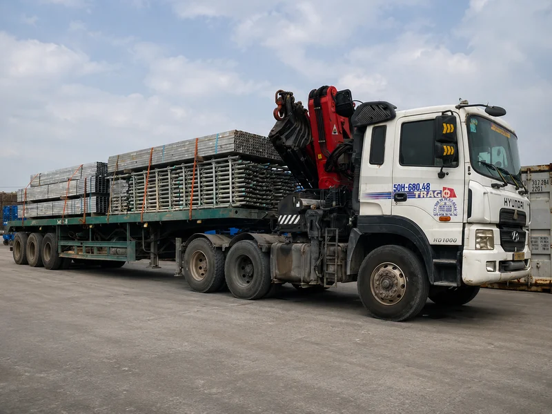 Xe vận tải sắt thép và vật liệu xây dựng Tuấn Kiệt